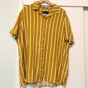 BRAND NEW Mustard yellow/white stripped shirt